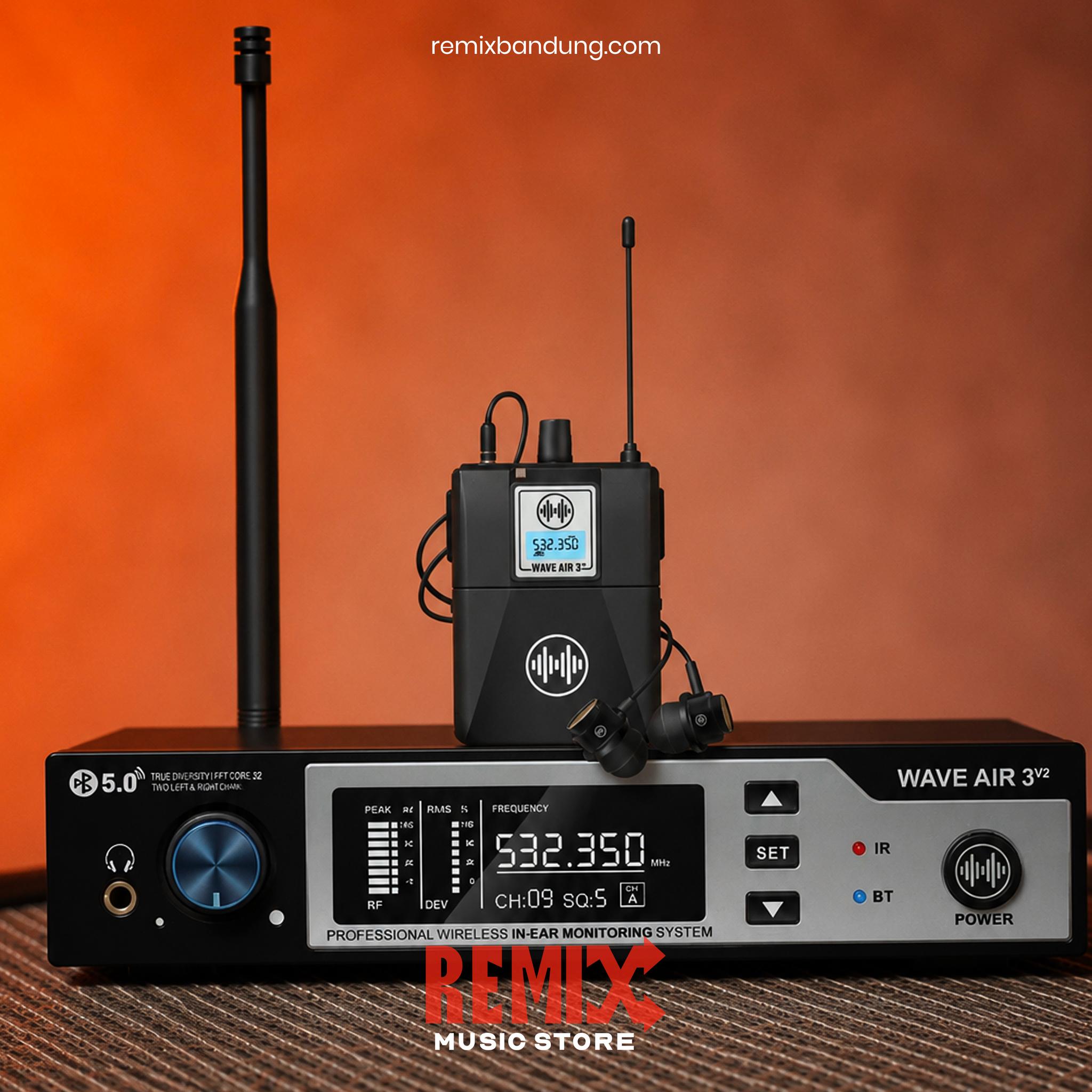 Wave Audio Air 3 V2 Wireless IEM Set 1 TRX + 1 RX