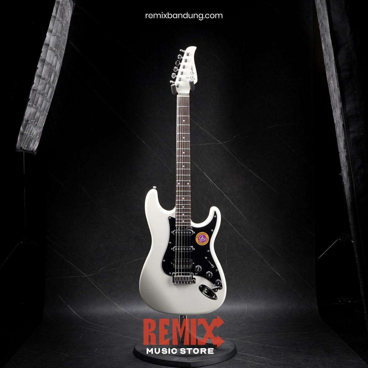 Gitar Elektrik JS ST Munsell New Gen Smoke White + Case