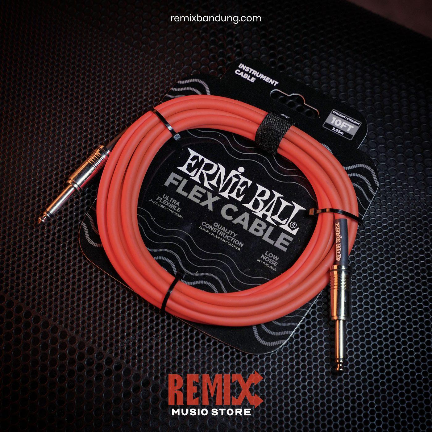 Ernie Ball 10ft 3 meter Flex Straight to Straight Instrument Cable Orange