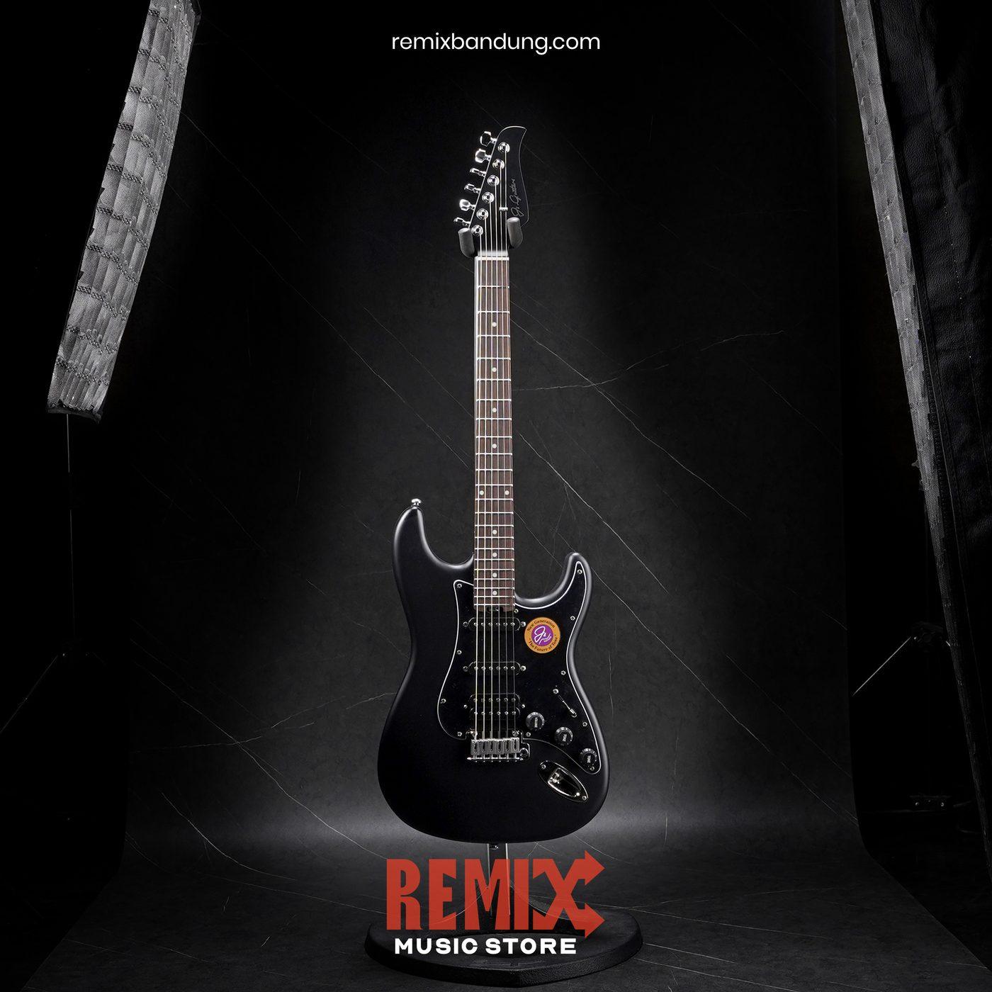 Gitar Elektrik JS ST Munsell New Gen Black Doff + Case