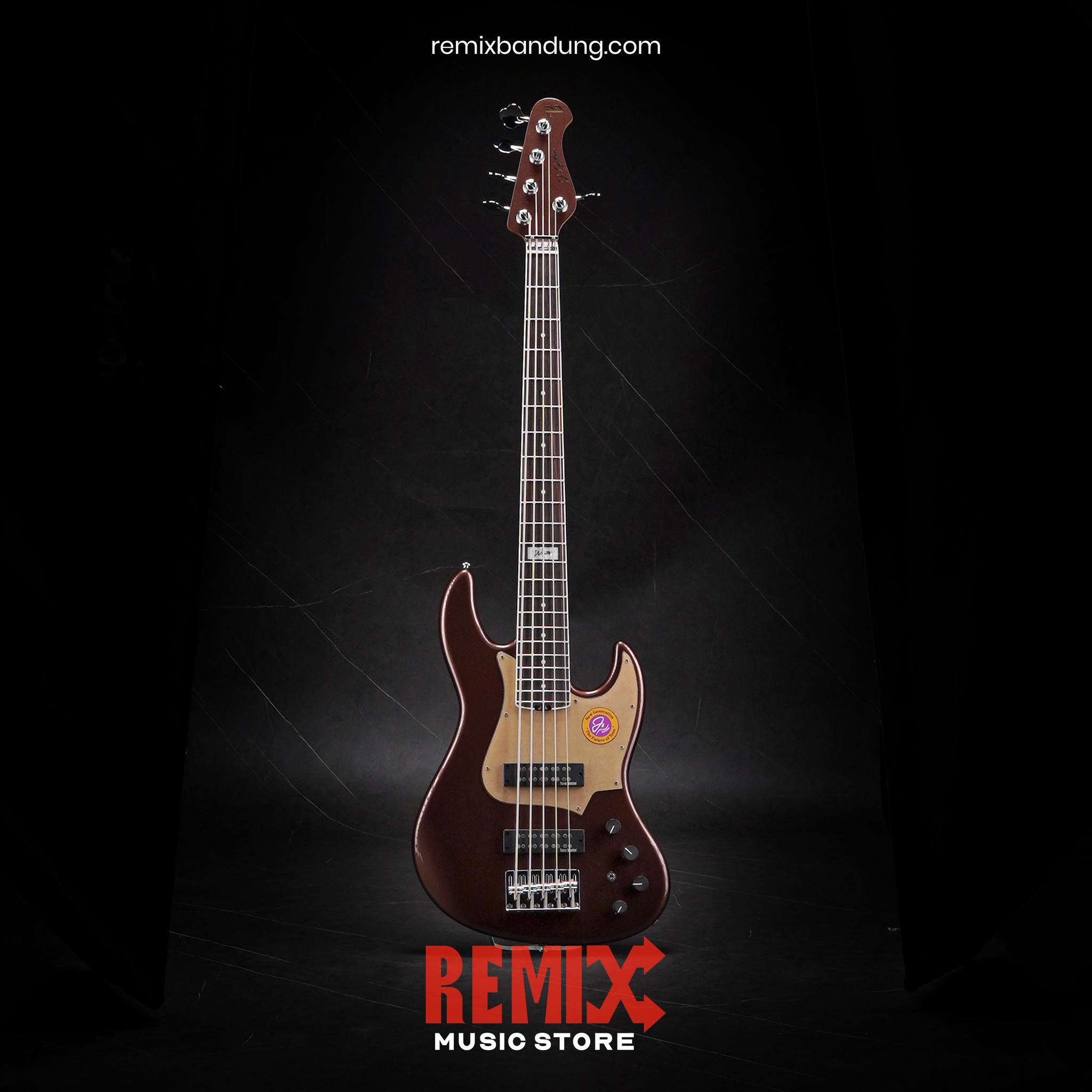 Bass Elektrik JS Guitars Barry Likumahuwa Signature BLII 5ST Mocca Mousse